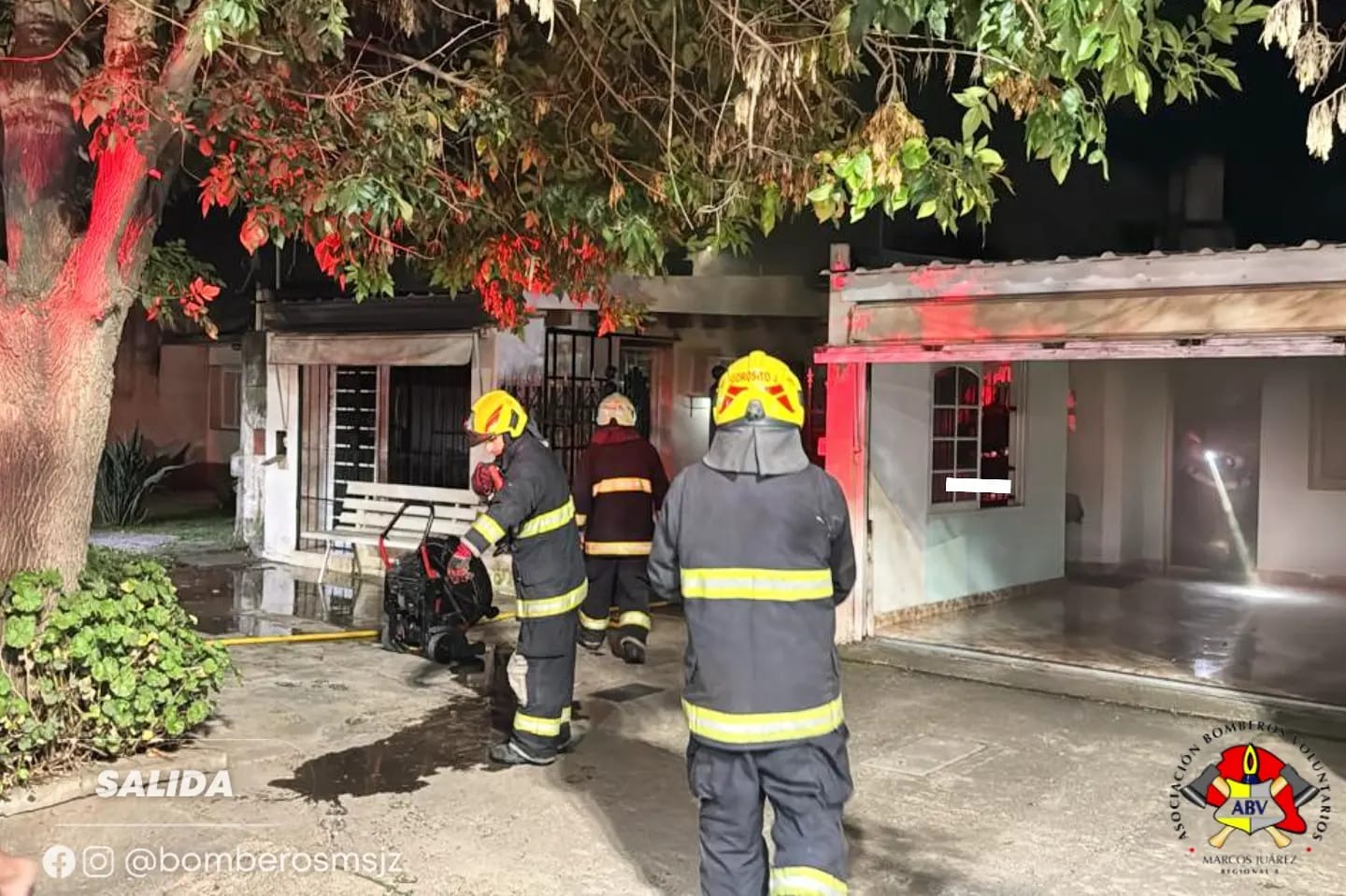 Se incendió una vivienda en Garibaldi al 600 ayer a la medianoche