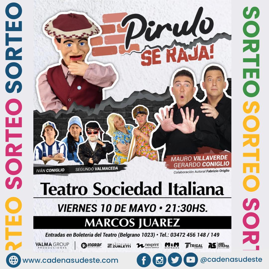 Pirulo se raja se presenta este viernes a las 21.30 en el Teatro de la Sociedad Italiana