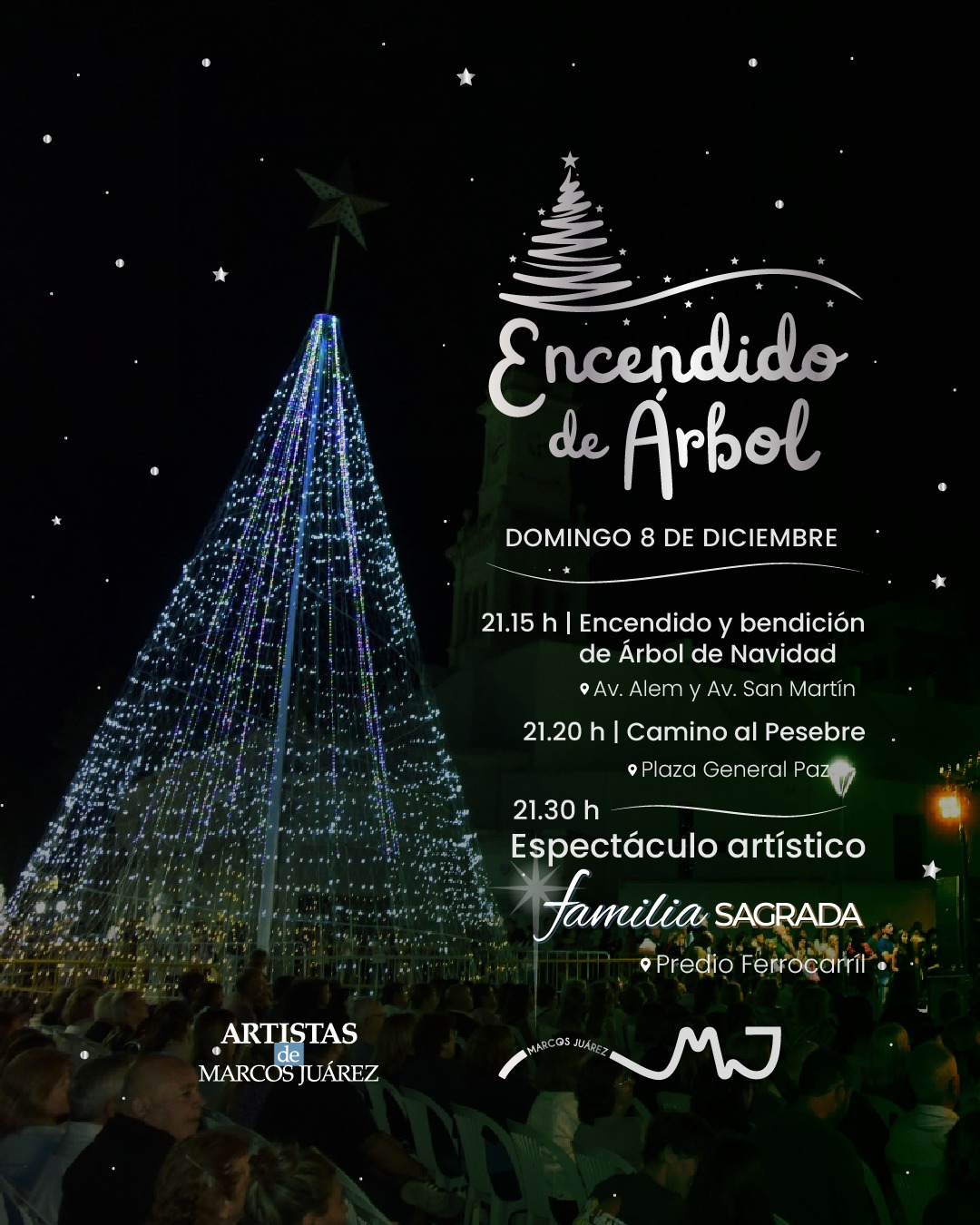 El domingo se realiza el encendido del tradicional árbol de Navidad