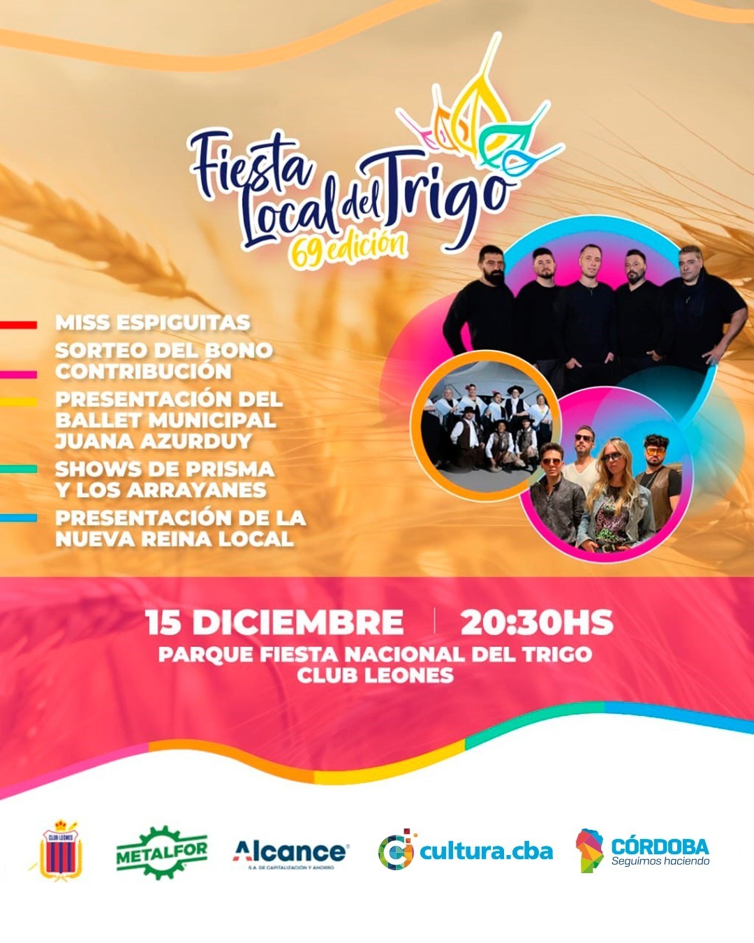 La Fiesta local del trigo en Leones se realizará el domingo 15