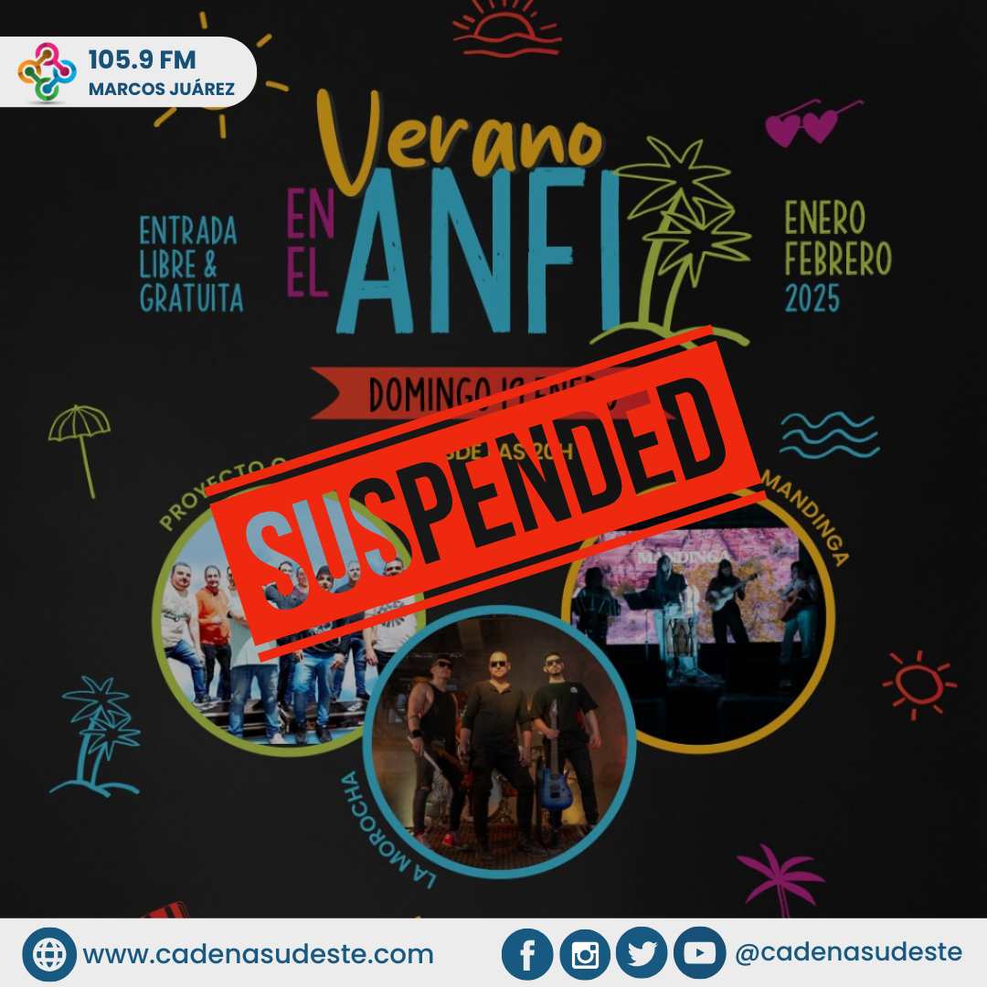 Se suspende Verano en el Anfi para este fin de semana