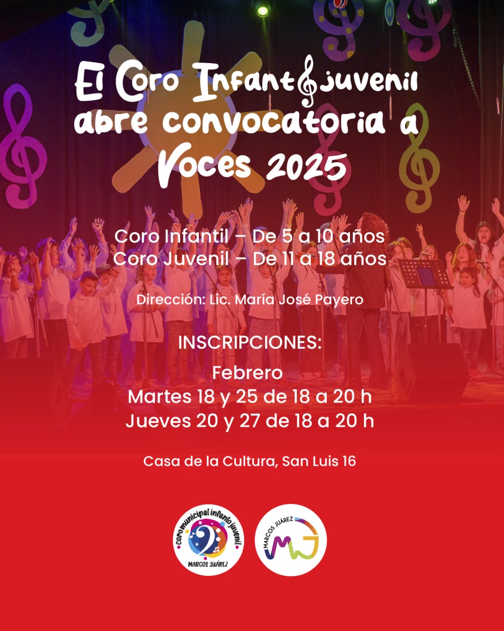 El Coro Infantil y Juvenil de Marcos Juárez abre convocatoria para Voces 2025