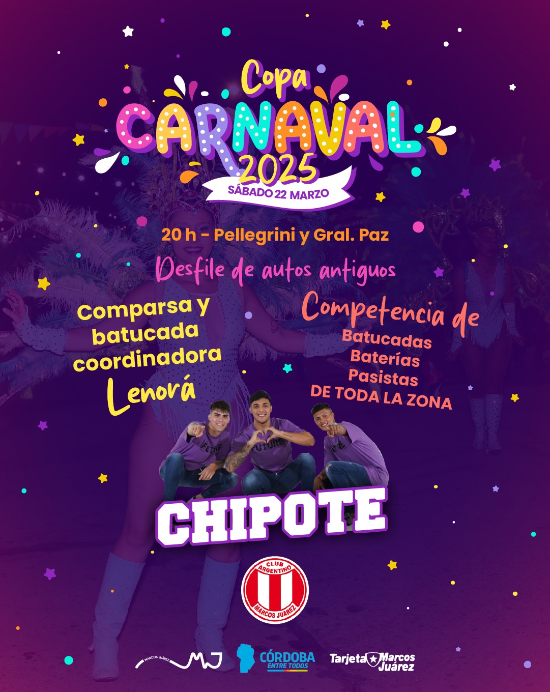 El Carnaval de Marcos Juárez se reprograma para el 22 de marzo