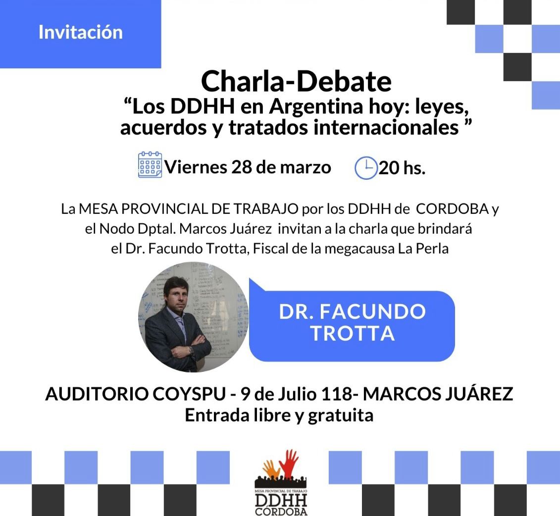 Charla-Debate en Marcos Juárez: Los Derechos Humanos en Argentina Hoy