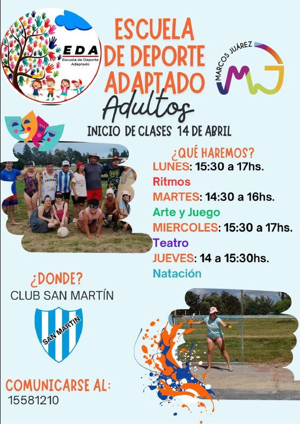 Comienza la Escuela de Deporte Adaptado para Adultos en Marcos Juárez