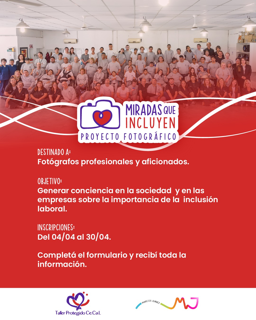 Ultimo día para inscribirse en el concurso fotográfico del CECAL Miradas que incluyen