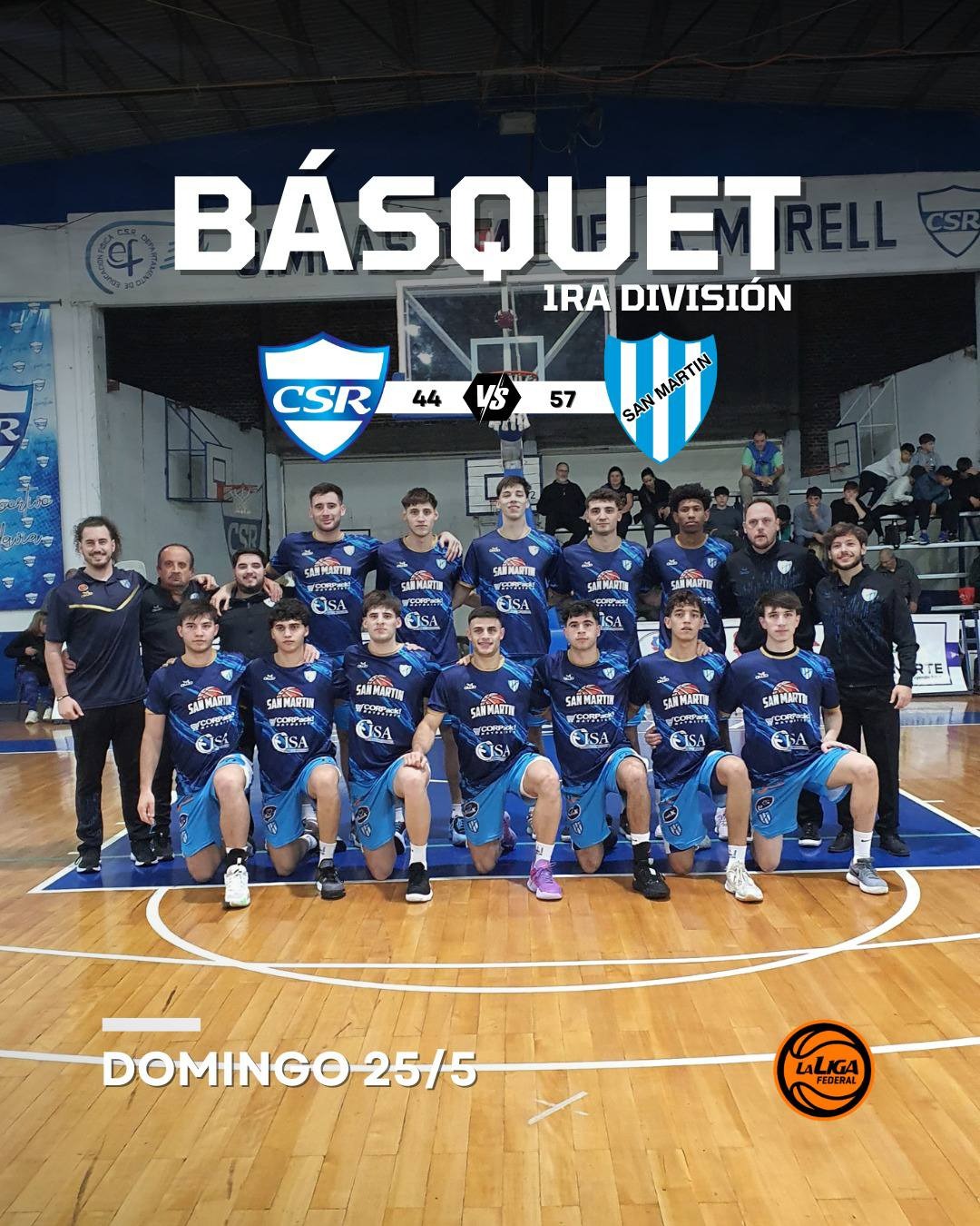 San Martín ganó el primer juego ante Sportivo Rivadavia en el difícil rectángulo de San Genaro