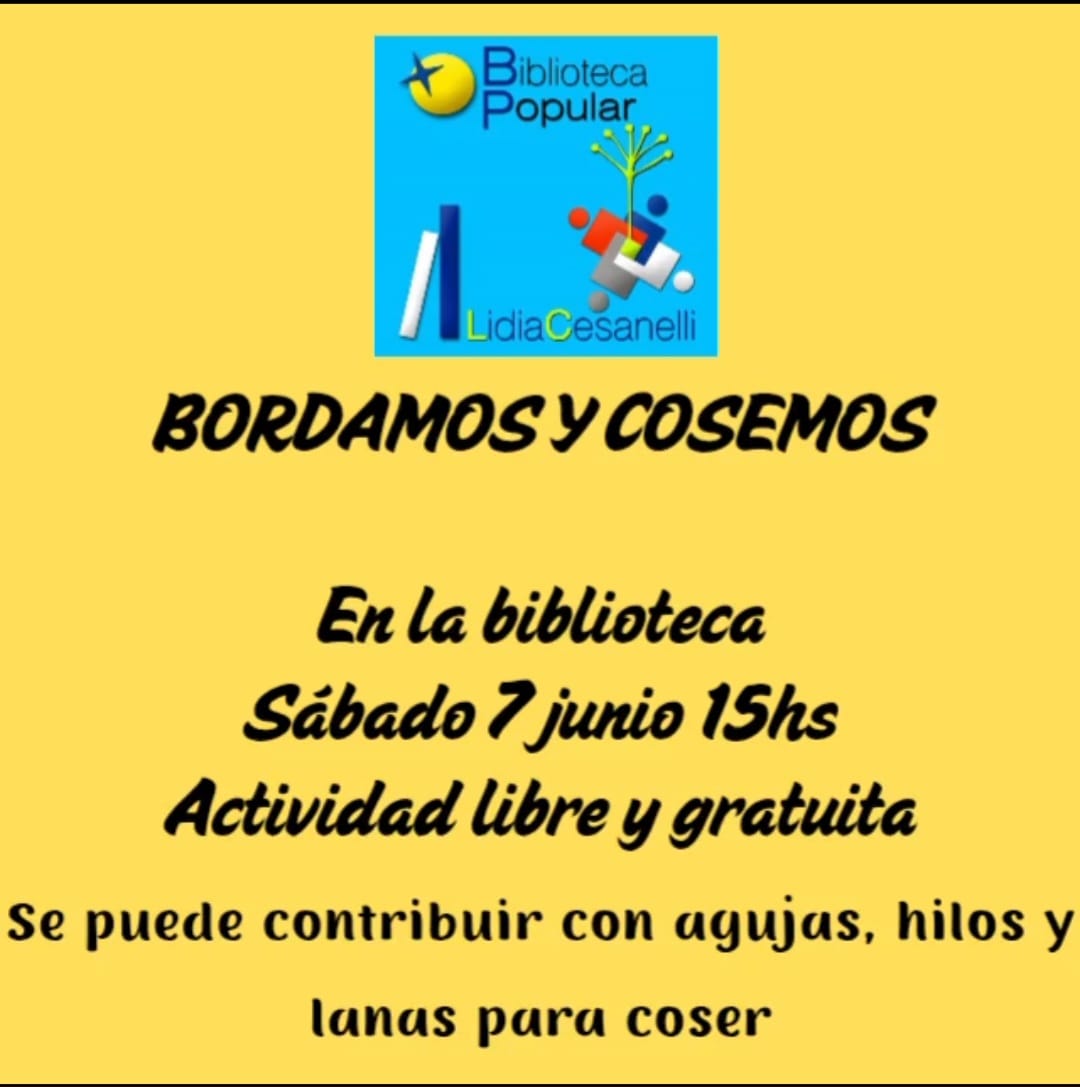 “Ronda de Puntadas”: Tejiendo juntas una manta para fomentar la lectura en la Biblioteca Popular Lidia Cesanelli