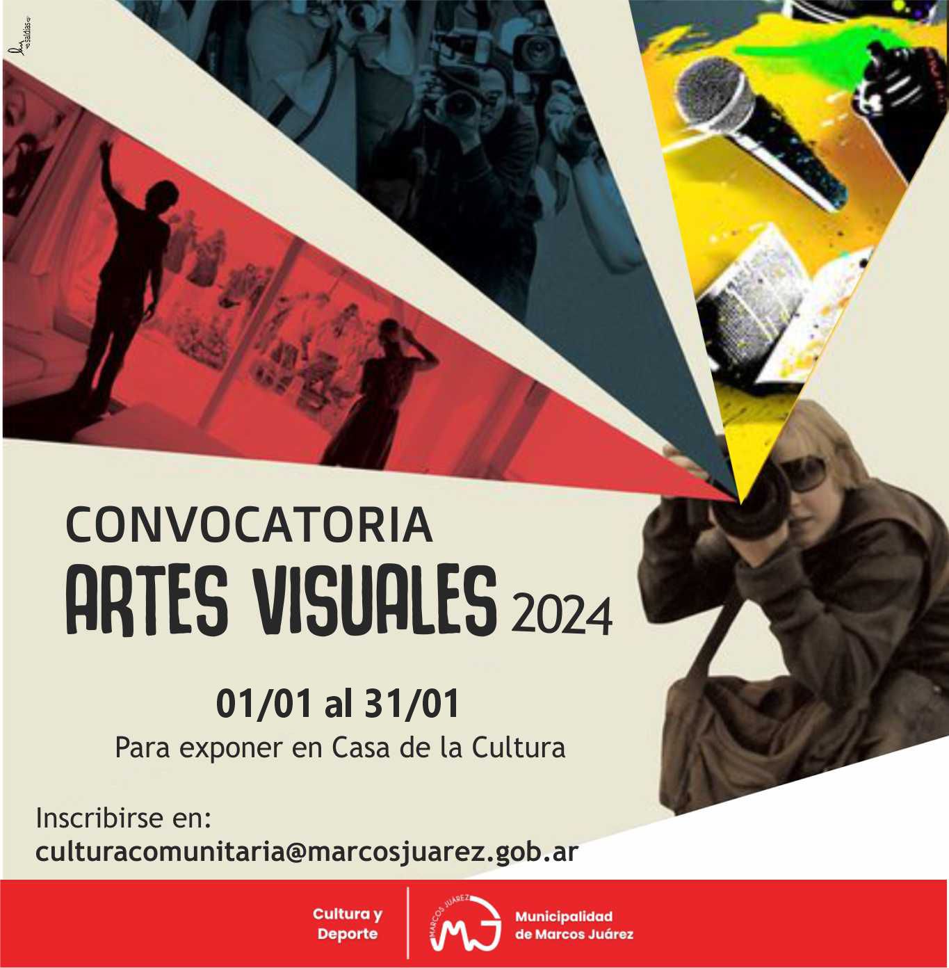 Convocatoria Artes Visuales 2024 en Marcos Juárez