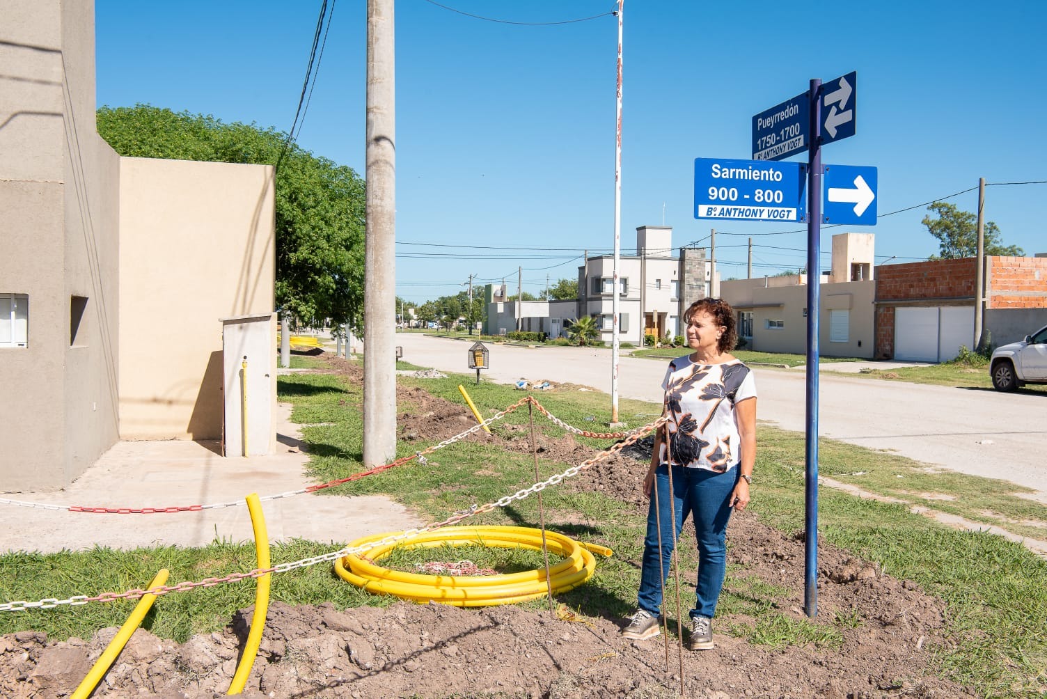 Majorel supervisó las obras del canal de desagües en Quintana y Chile y se mostró conforme con el avance
