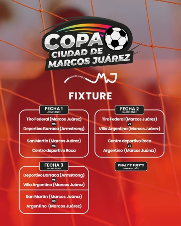 La Copa Ciudad de Marcos Juárez 2025 será del 13 al 23 de febrero 2025 
