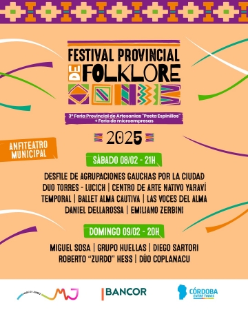 Marcos Juárez palpita el Festival Provincial de Folklore 2025 para este fin de semana
