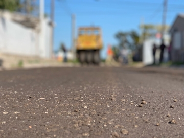 Marcos Juárez inaugura su primera calle con asfaltado en frío: 