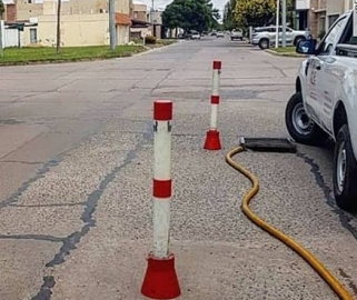 Marcos Juárez: bomberos sacó 60 mil litros de agua de un túnel en el hospital