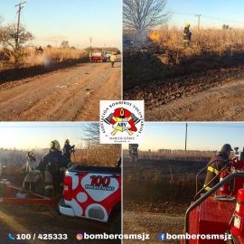Bomberos voluntarios dos salidas por incendio