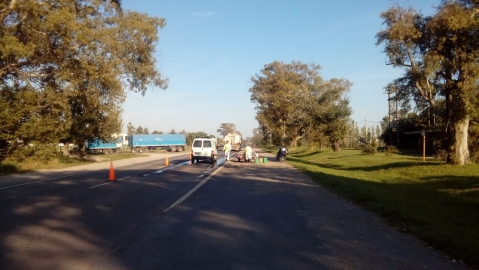 Controles en Ruta 9: toman temperatura a quien ingresa a Cañada de Gómez