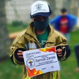 Bomberos de Corral de Bustos reconocieron al niño de 9 años que salvó a su hermanito