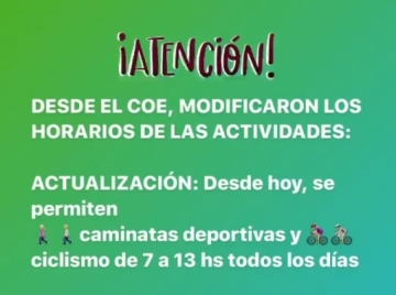 Habilitan algunas actividades deportivas menos running