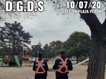 Operativo saturación evitando la presencia de vecinos en los espacios públicos