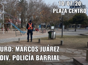 Operativo saturación evitando la presencia de vecinos en los espacios públicos