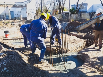 Se retoman las obras del nuevo edificio de la Escuela Técnica 291 