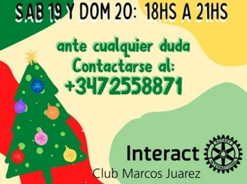 Colecta navideña de Interact este fin de semana

