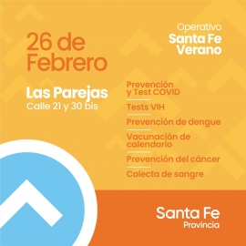 Operativo Santa Fe Verano en Las Parejas