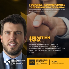 “Fusiones, adquisiciones y levantamiento de capital” dictado por el ICDA en Villa María

