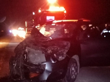 Una mujer y dos menores fueron hospitalizados tras accidentarse