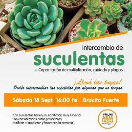Capacitaciones de intercambio de suculentas y crianza de aves