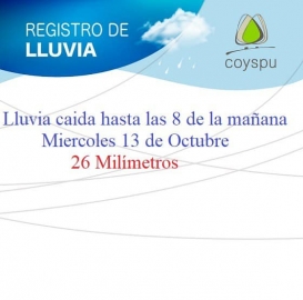 Se registraron 31 mm hasta las 8 am en Marcos Juárez y sigue lloviendo