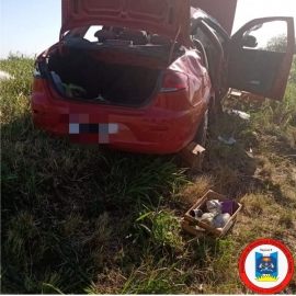 Accidente en autopista con una herida grave de 18 años 