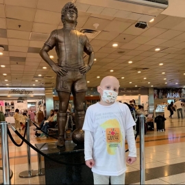 Kevin logró viajar a España: “Lo veíamos imposible pero la gente se puso la campaña al hombro”