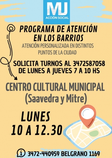 Programa de atención en los barrios