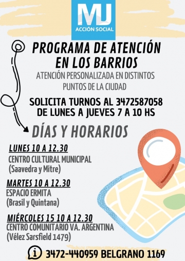 Programa de atención en los barrios