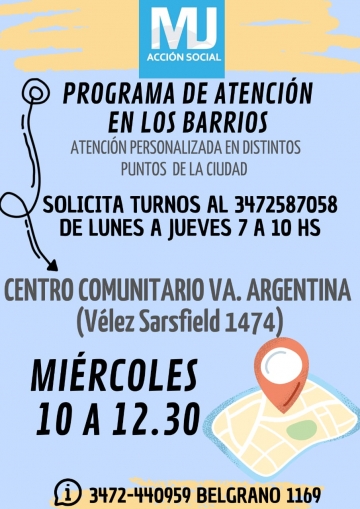 Programa de atención en los barrios