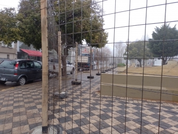 Comenzaron los trabajos en el centro para el nuevo Patio Alberdi
