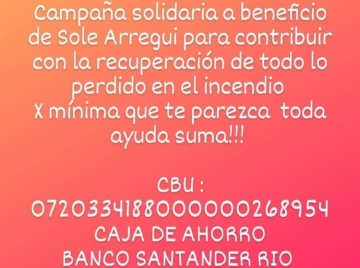 Alumnos del colegio Mitre realizan donaciones para la familia de un compañero que lo perdió todo en un incendio