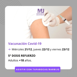 Reprogramada la vacunación para el miércoles 21 hasta el viernes 23