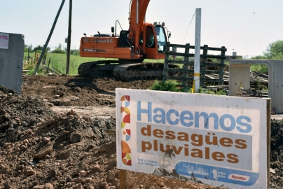 La ejecución de desagües pluviales en Marcos Juárez registra un avance del 30%