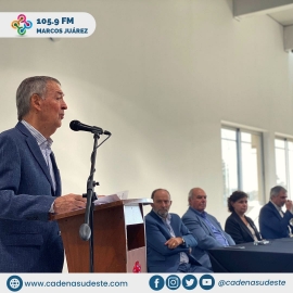 El gobernador inauguró la escuela PROA de Marcos Juárez y rehabilitó Circunvalación sudeste y ruta 12 