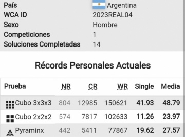 Un niño marcosjuarense participó en un torneo de speedcubing completando un cubo en 11 segundos