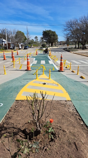 Se terminó la nueva ciclovía sobre Bv. Saenz Peña, entre Azcuénaga y Pedro L. Funes